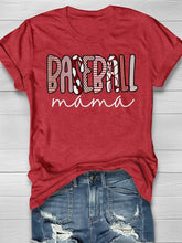Camiseta de manga corta con estampado de Baseball Mama